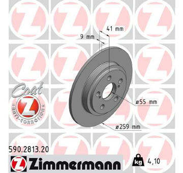 Brzdový kotouč ZIMMERMANN 590.2813.20