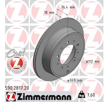 Brzdový kotouč ZIMMERMANN 590.2817.20