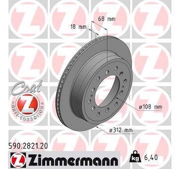 Brzdový kotouč ZIMMERMANN 590.2821.20