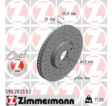 Brzdový kotouč ZIMMERMANN 590.2823.52