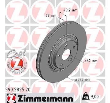 Brzdový kotouč ZIMMERMANN 590.2825.20