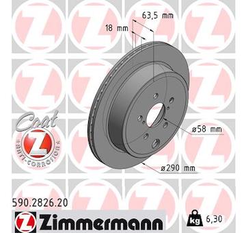 Brzdový kotouč ZIMMERMANN 590.2826.20