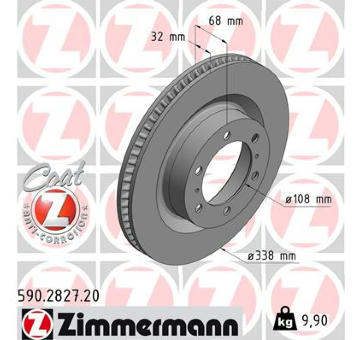 Brzdový kotouč ZIMMERMANN 590.2827.20