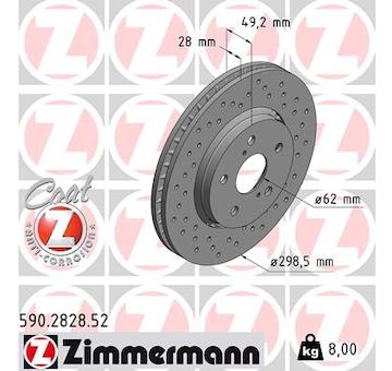 Brzdový kotouč ZIMMERMANN 590.2828.52