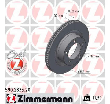 Brzdový kotouč ZIMMERMANN 590.2835.20