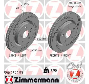 Brzdový kotouč ZIMMERMANN 590.2840.53