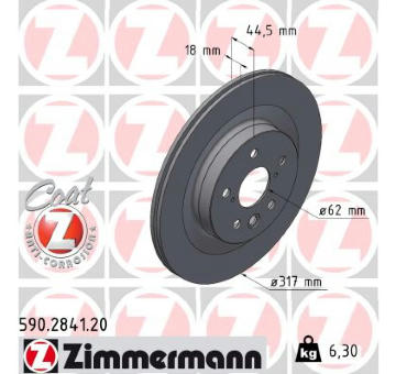 Brzdový kotouč ZIMMERMANN 590.2841.20