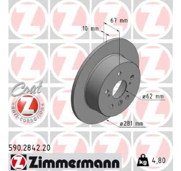 Brzdový kotouč ZIMMERMANN 590.2842.20