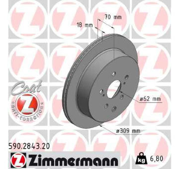 Brzdový kotouč ZIMMERMANN 590.2843.20