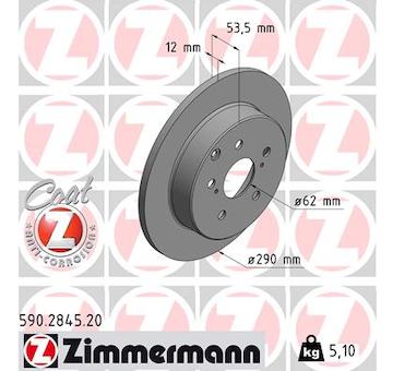 Brzdový kotúč ZIMMERMANN 590.2845.20