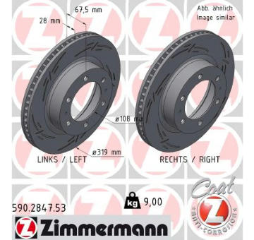 Brzdový kotúč ZIMMERMANN 590.2847.53