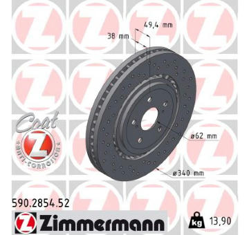 Brzdový kotouč ZIMMERMANN 590.2854.52