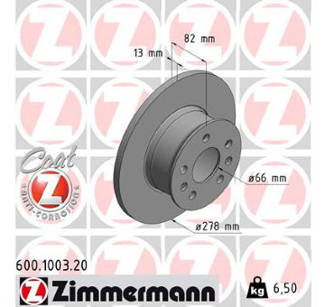 Brzdový kotouč ZIMMERMANN 600.1003.20