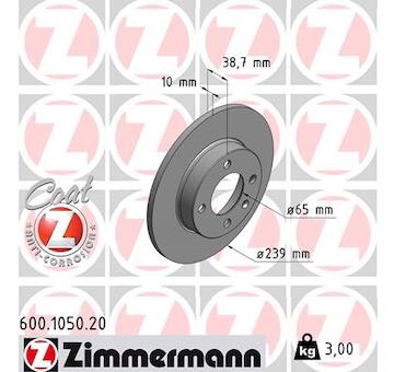 Brzdový kotouč ZIMMERMANN 600.1050.20