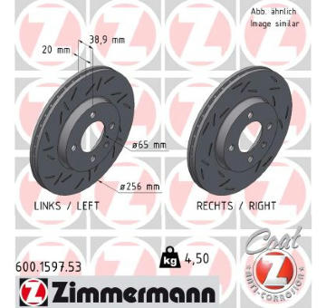 Brzdový kotouč ZIMMERMANN 600.1597.53