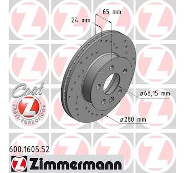 Brzdový kotouč ZIMMERMANN 600.1605.52