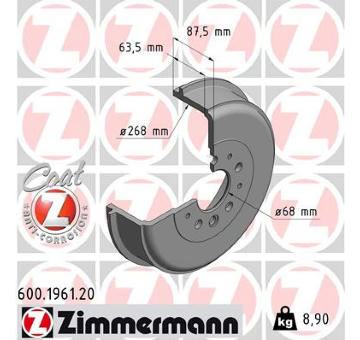 Brzdový buben ZIMMERMANN 600.1961.20