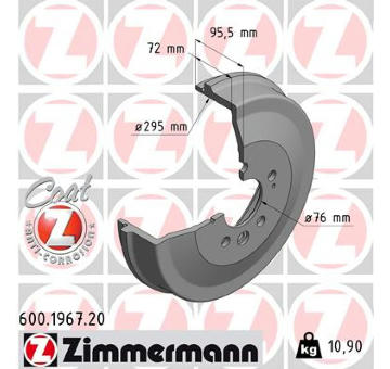 Brzdový buben ZIMMERMANN 600.1967.20