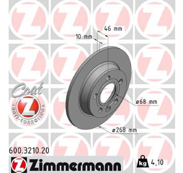 Brzdový kotouč ZIMMERMANN 600.3210.20