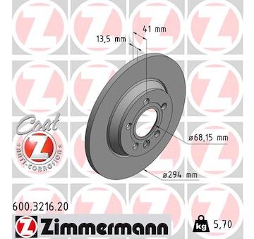 Brzdový kotouč ZIMMERMANN 600.3216.20