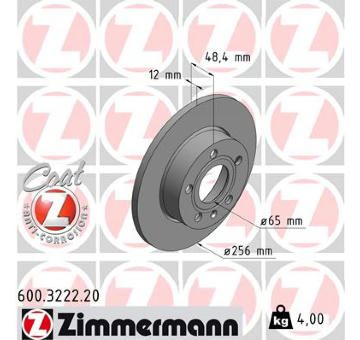 Brzdový kotouč ZIMMERMANN 600.3222.20