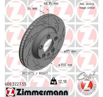 Brzdový kotouč ZIMMERMANN 600.3227.55