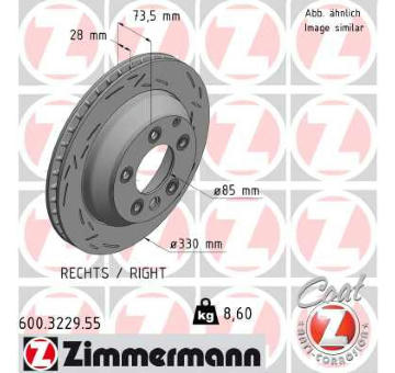 Brzdový kotouč ZIMMERMANN 600.3229.55