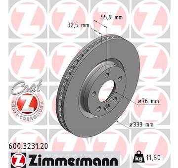 Brzdový kotouč ZIMMERMANN 600.3231.20