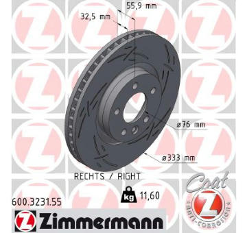 Brzdový kotouč ZIMMERMANN 600.3231.55