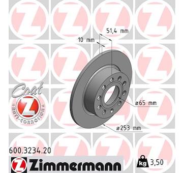 Brzdový kotúč ZIMMERMANN 600.3234.20