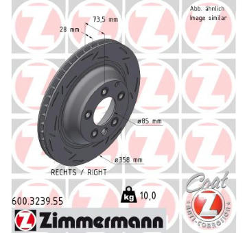 Brzdový kotouč ZIMMERMANN 600.3239.55