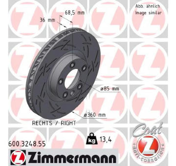 Brzdový kotouč ZIMMERMANN 600.3248.55