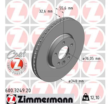 Brzdový kotouč ZIMMERMANN 600.3249.20