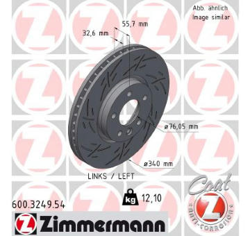 Brzdový kotouč ZIMMERMANN 600.3249.54