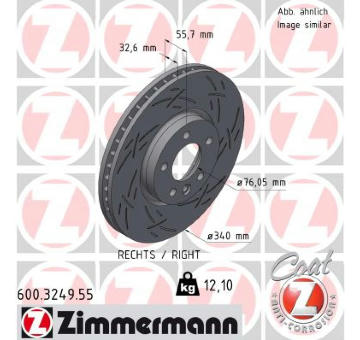 Brzdový kotouč ZIMMERMANN 600.3249.55