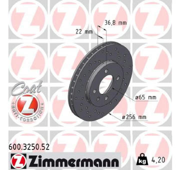 Brzdový kotouč ZIMMERMANN 600.3250.52