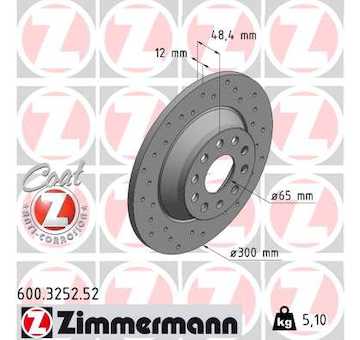 Brzdový kotouč ZIMMERMANN 600.3252.52