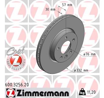 Brzdový kotouč ZIMMERMANN 600.3256.20