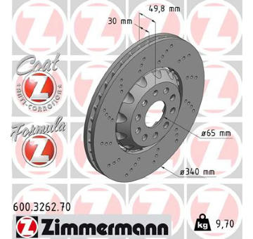 Brzdový kotouč ZIMMERMANN 600.3262.70