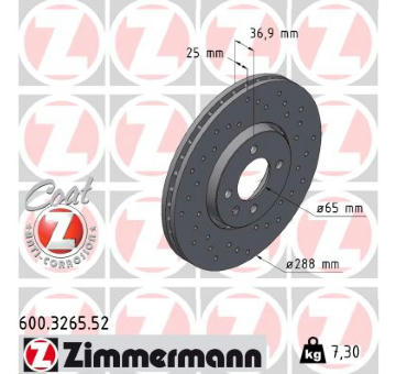 Brzdový kotúč ZIMMERMANN 600.3265.52