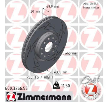 Brzdový kotúč ZIMMERMANN 600.3266.55