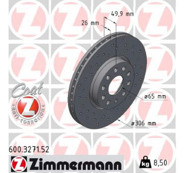 Brzdový kotouč ZIMMERMANN 600.3271.52