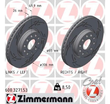 Brzdový kotouč ZIMMERMANN 600.3271.53
