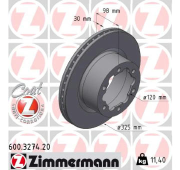 Brzdový kotúč ZIMMERMANN 600.3274.20