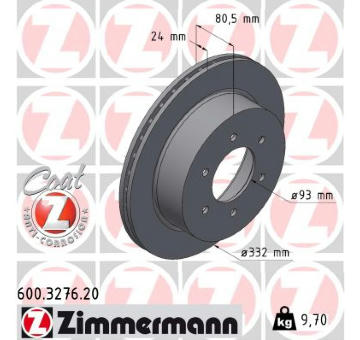 Brzdový kotouč ZIMMERMANN 600.3276.20