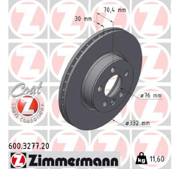 Brzdový kotúč ZIMMERMANN 600.3277.20