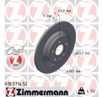 Brzdový kotouč ZIMMERMANN 610.3714.52