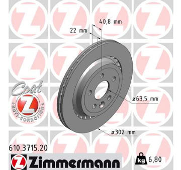 Brzdový kotouč ZIMMERMANN 610.3715.20