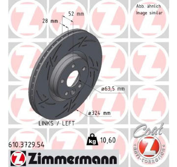 Brzdový kotouč ZIMMERMANN 610.3729.54