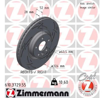 Brzdový kotouč ZIMMERMANN 610.3729.55